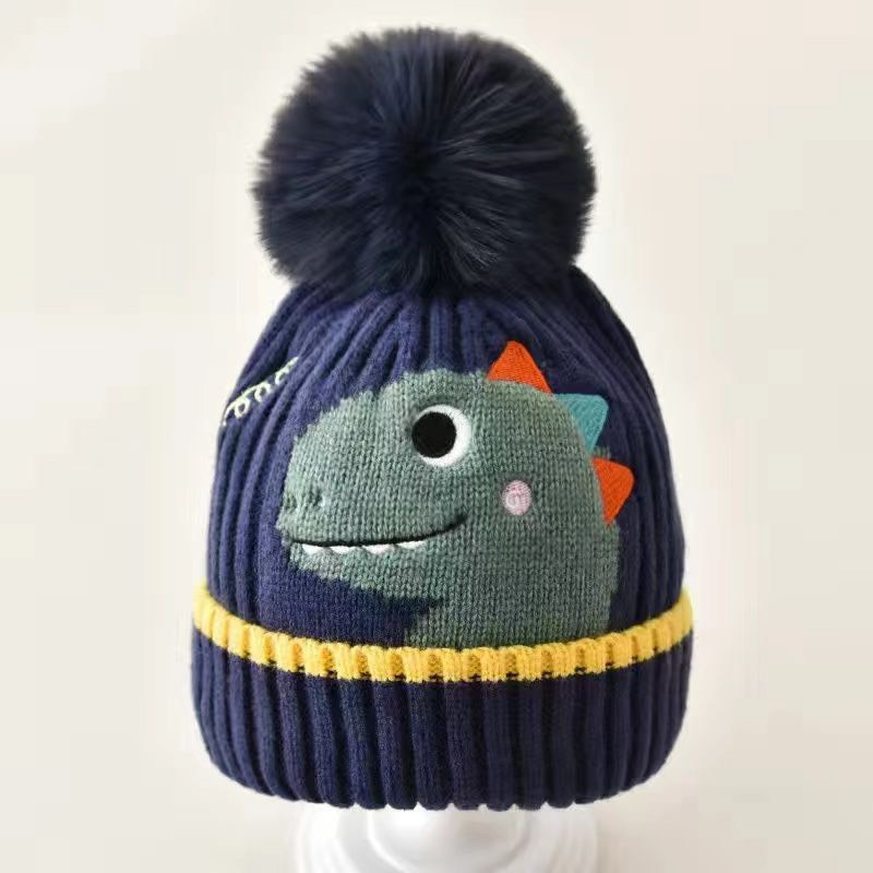 Mũ len hình gấu, thỏ, kỳ lân, khủng long và có bông trên đầu siêu cute dành cho bé từ 5 tháng - 2 tuổi