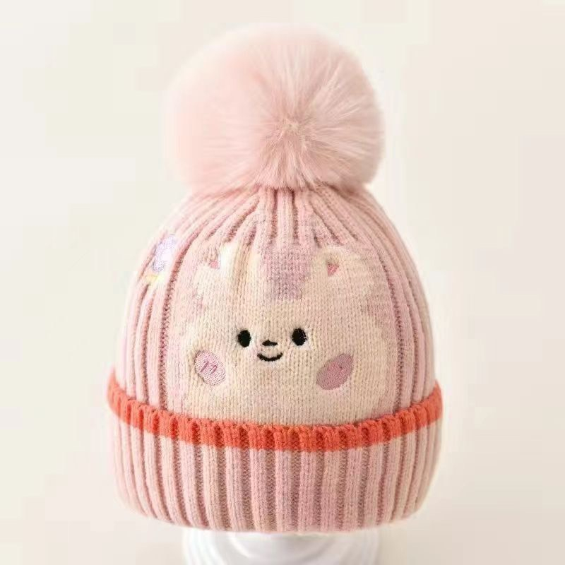 Mũ len hình gấu, thỏ, kỳ lân, khủng long và có bông trên đầu siêu cute dành cho bé từ 5 tháng - 2 tuổi