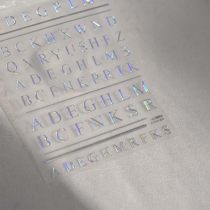 Sticker dán móng chữ mẫu hot 2023