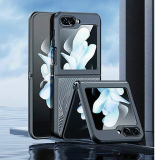 Ốp lưng Likgus Jame Lưng trong viền màu hỗ trợ sạc không dây cho Samsung Z Flip 5 5G