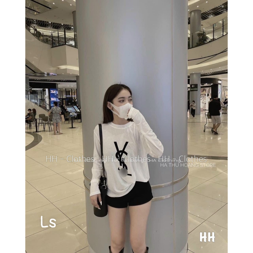 Áo thun giấy tay dài in logo basic hot hit