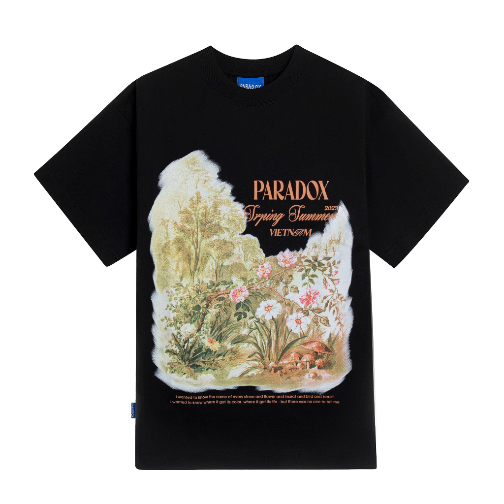 Áo thun form rộng Paradox tay lỡ - Unisex - In hình - THE GARDEN OF MEMORIES TEE - Trắng, Đen