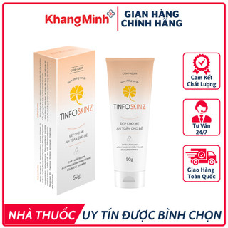 Kem rạn da cho bà bầu, mẹ sau sinh, vùng bụng, đùi, hông, ngực, giảm nhăn tinfoskinz tuýp 50g