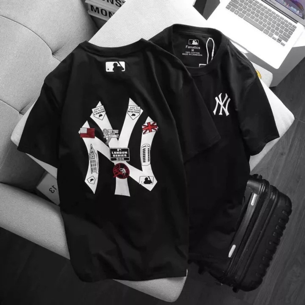 Áo Thun MLB Nam Nữ Vải Cotton Thoáng Mát, Áo Phông Form Rộng Tay Lỡ Local Brand Unisex