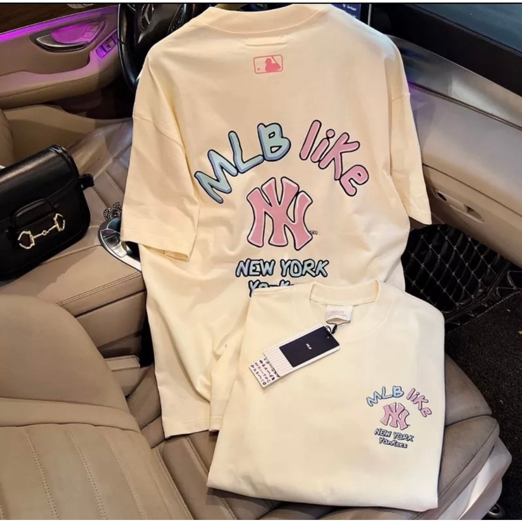 Áo Thun MLB Nam Nữ Vải Cotton Thoáng Mát, Áo Phông Form Rộng Tay Lỡ Local Brand Unisex