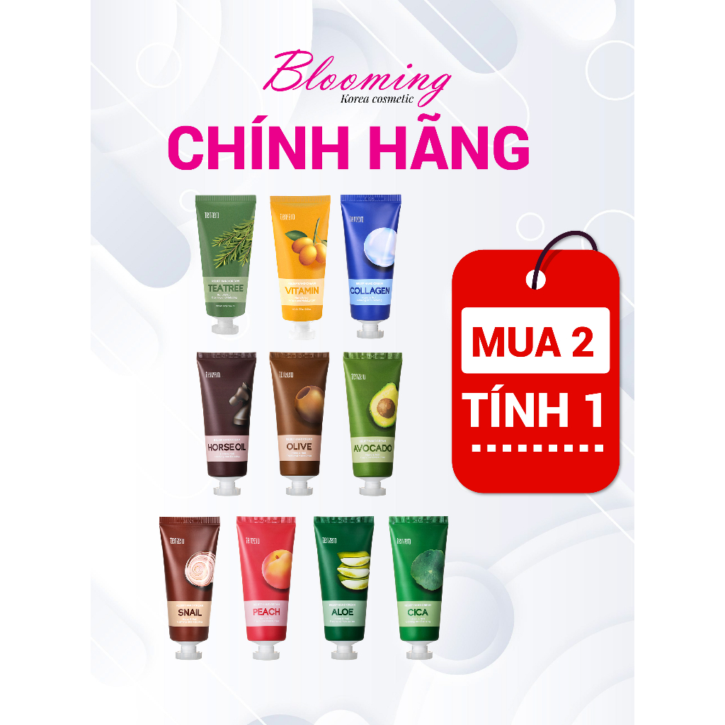 Kem dưỡng da tay Trái cây thiên nhiên Mịn Màng Tenzero Relief Hand Cream 100ml