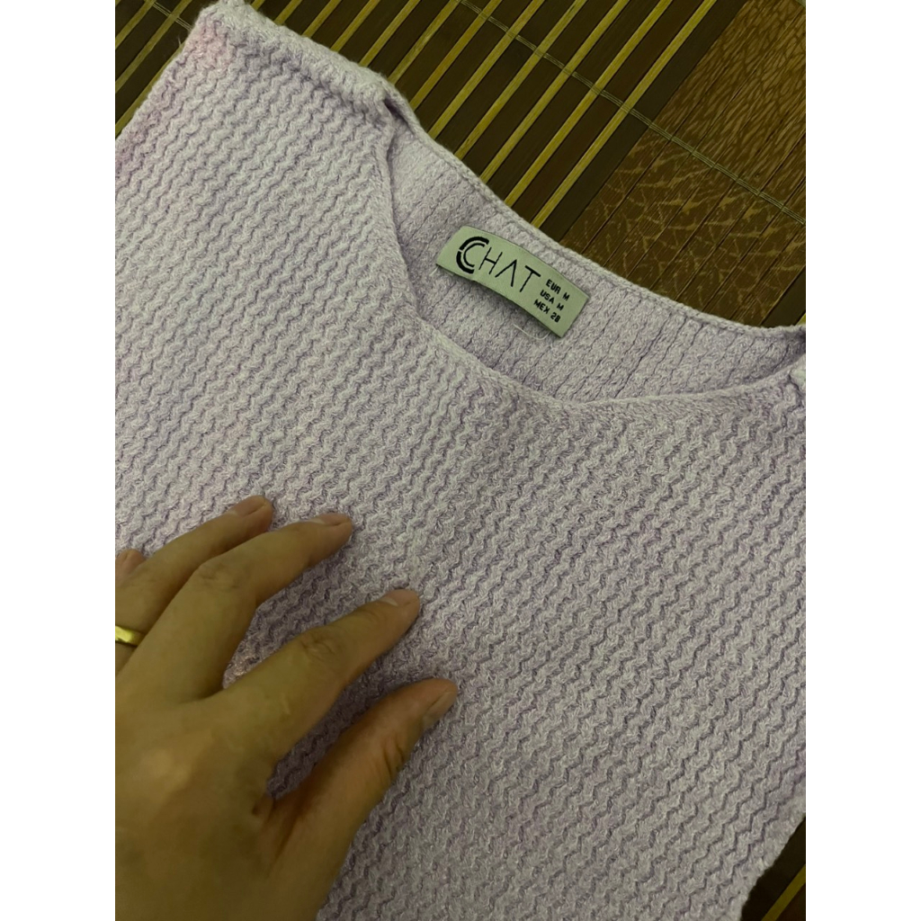 Đầm len CChat size M màu tím nhạt