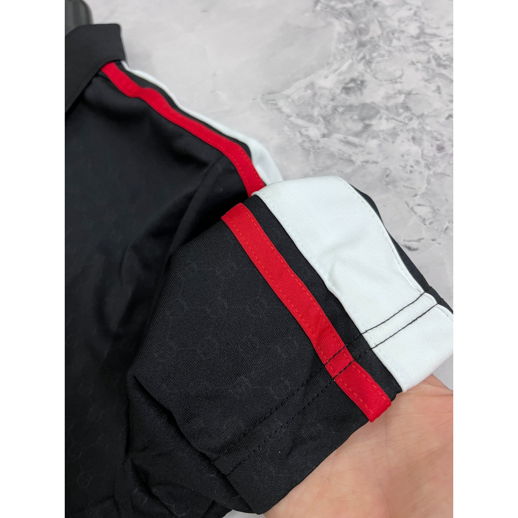 Polo Tennis Sergio Tacchini họa tiết Vân Chìm Sang Trọng sẵn size M L XL á