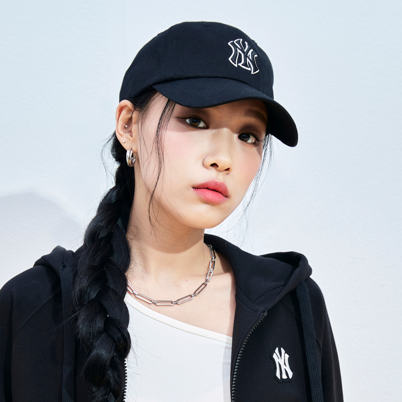 Mũ nón lưỡi trai MLB logo thêu NY phong cách basic nhiều màu năng động