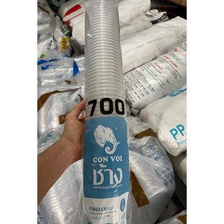 50 ly nhựa pp kèm nắp 500ml, 700ml, 800ml - 900ml con voi trơn