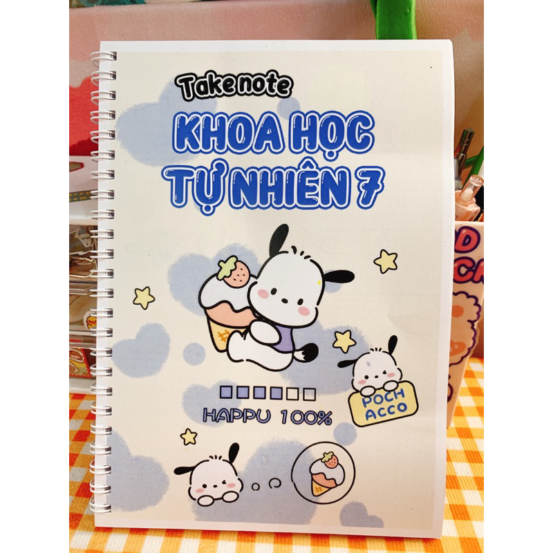 SỔ TAY TAKENOTE KHOA HỌC TỰ NHIÊN LỚP 6-8 TỔNG HỢP LÝ, HÓA, SINH TRONG 1 CUỐN PHIÊN BẢN MỚI TẶNG BỘ QUÀ CUTE