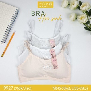 Áo lót học sinh cotton kháng khuẩn mút mỏng 9927 MB Mabelle 3 màu đủ size