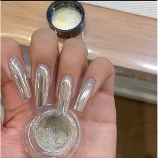 Tráng gương bột nail ánh bạc siêu sáng , phụ kiện nail giá red
