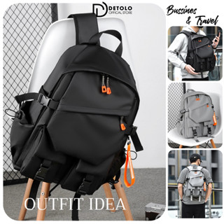 Balo nam nữ DETOLO đựng laptop 14 15,6" công sở nhỏ gọn đi làm, đi học cho học sinh nam nữ