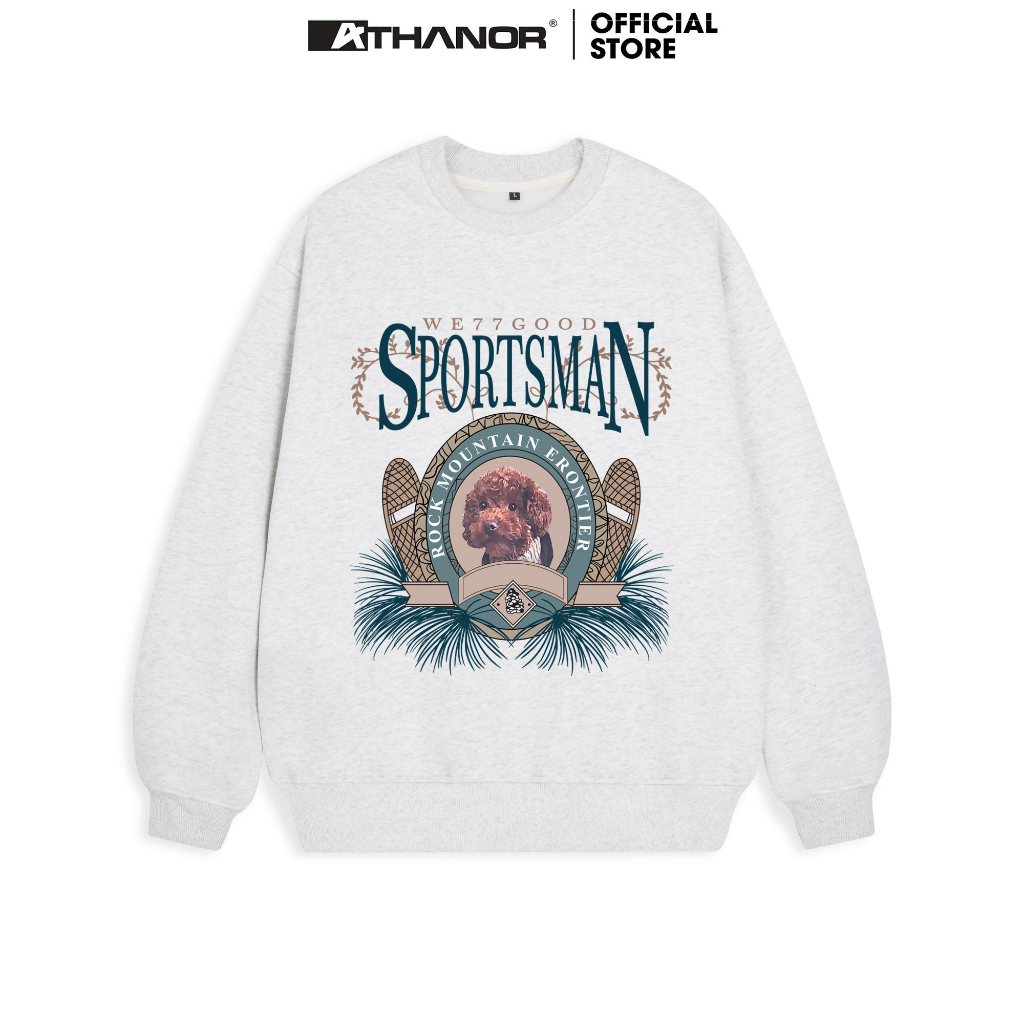 Áo Sweater ATHANOR Local Brand Dáng Rộng Nỉ Bông Cotton 100% Mẫu SPORTMAN