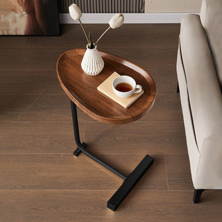 Bàn trà cafe đơn, chân sắt uốn cong có thể làm bàn phụ sofa, bàn đầu giường GM81