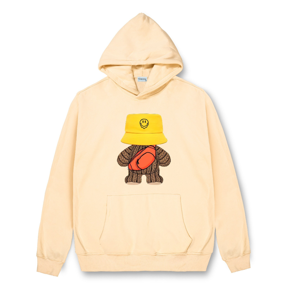 Áo Hoodie Nỉ bông GẤU MŨ VÀNG HOGOTO SHOP , áo hoodie nam nữ nỉ bông cotton trọng lượng 600gr