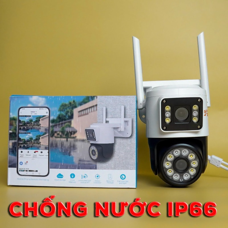 CAMERA YOOSEE 2 KHUNG HÌNH NGOÀI TRỜI Q16D PRO , ĐỘ PHÂN GIẢI 4.0MP