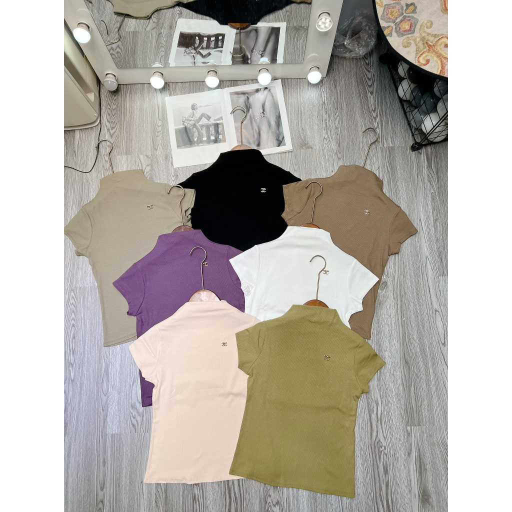 Áo tăm cổ leo tag X trơn mềm nhiều màu
