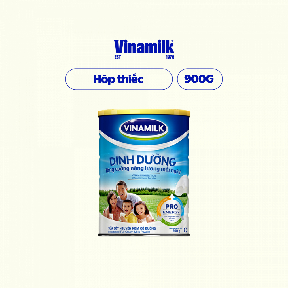 Sữa bột Nguyên kem có đường Vinamilk - Hộp thiếc 900g