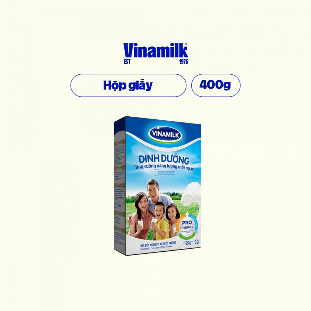 Sữa bột nguyen kem có đường Vinamilk - Hộp giấy 400g