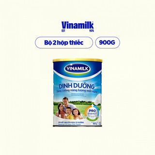 Bộ 2 hộp Sữa bột nguyên kem dinh dưỡng có đường Vinamilk Hộp thiếc 900g