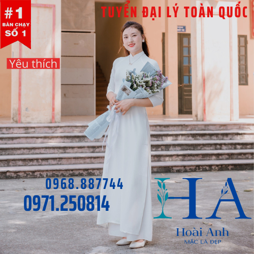 Áo Dài Trắng Học Sinh Đi Học Cấp 3, Chụp Ảnh Kỷ Yếu 2 Tà Lụa Mỹ Cao Cấp. 1 Tà Ko Lộ, Ko bai xù, Dày dặn