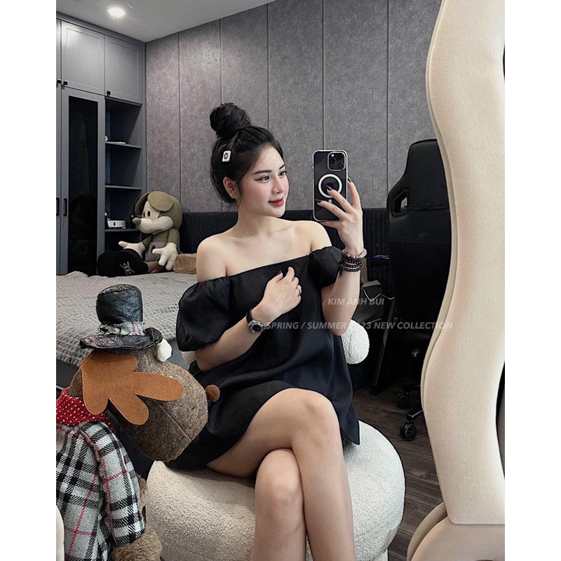 Pass áo tơ nhẹ mát dáng bồng bềnh tiểu thư szM new nguyên tag