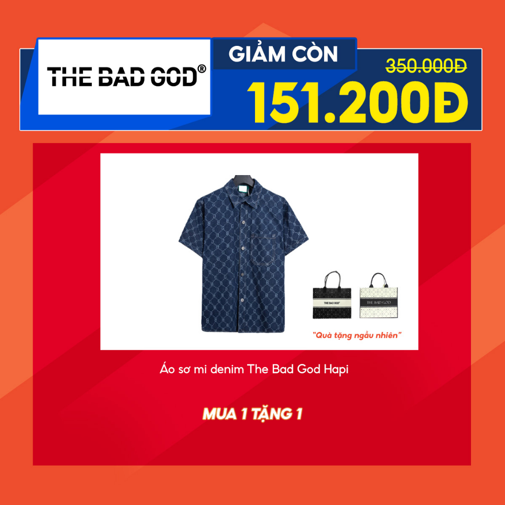 [Chỉ còn 151K sau khi áp voucher] Áo sơ mi denim The Bad God Hapi