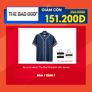 Áo sơ mi denim The Bad God phối viền Jerseys