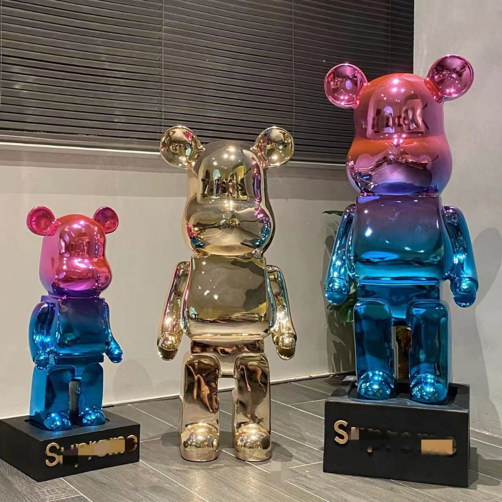 BearBrick Bling Cao Cấp Size 35cm - 50cm , Tượng Gấu Bụng Phệ Lấp Lánh Sang Chành Trang TrÍ Decor