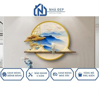Tranh treo tường phù điêu tượng chú tiểu khung thép sơn tĩnh điện, mặt tranh tráng gương trang trí TD30