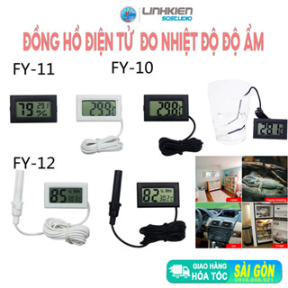🔥 GIÁ SỈ 🔥 Đồng Hồ Đo Nhiệt Độ Độ Ẩm Điện Tử FY-10/11/12 Đo Không Khí Có Dây Dò mini có màn hình hiển thị LCD đa năng