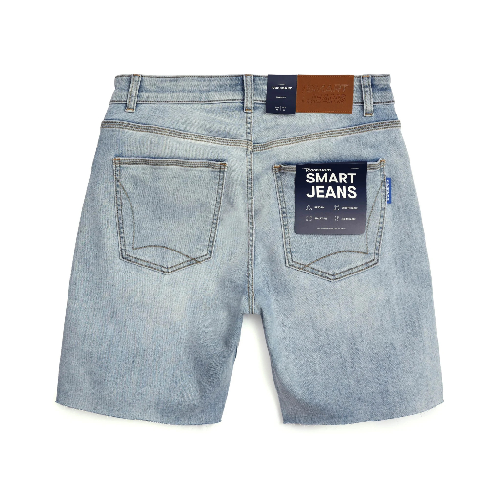 Quần Shorts Smart Jeans ICONDENIM Blue Ripped QSID0144