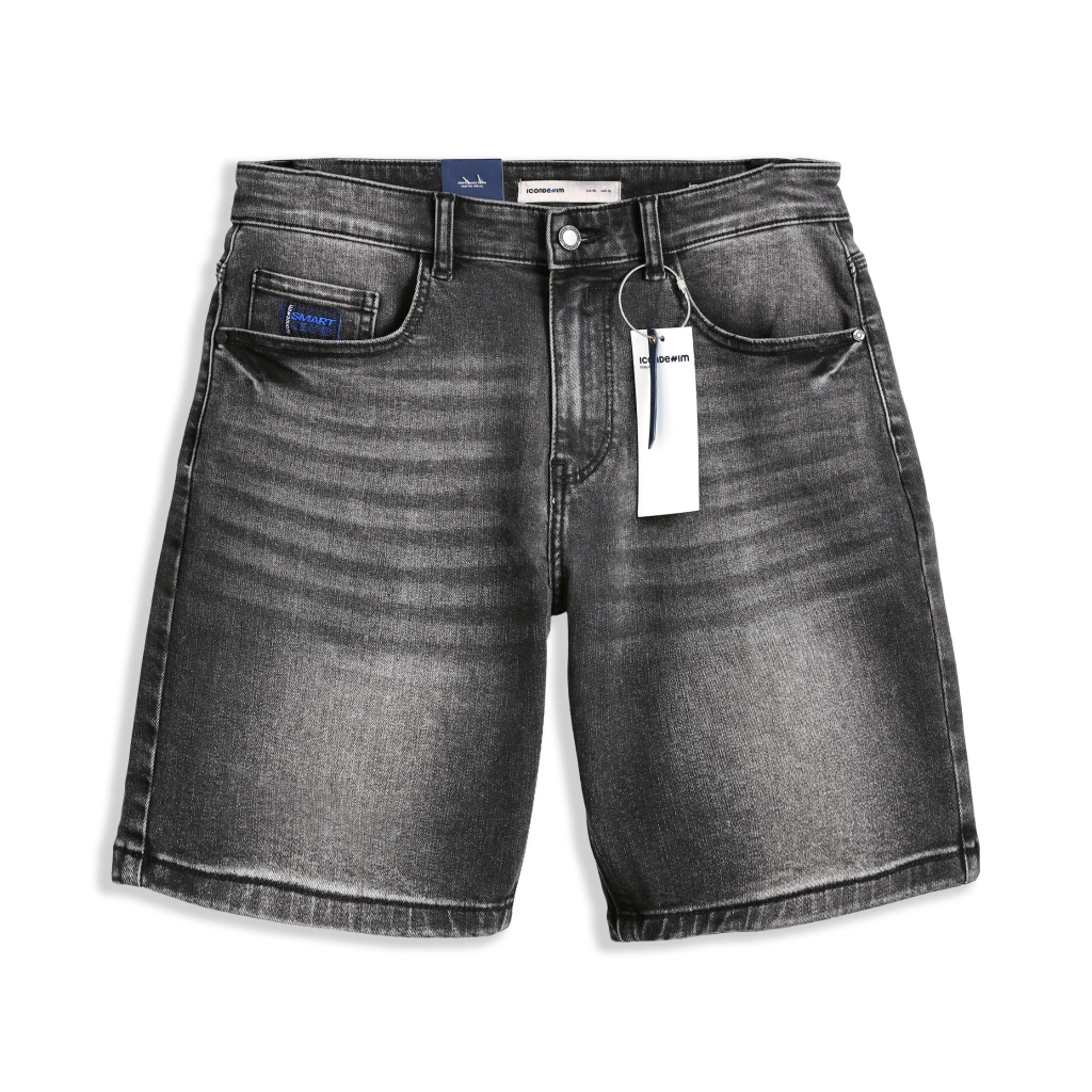 Quần Shorts Smart Jeans ICONDENIM Black-Grey Smart Fit QSID0145
