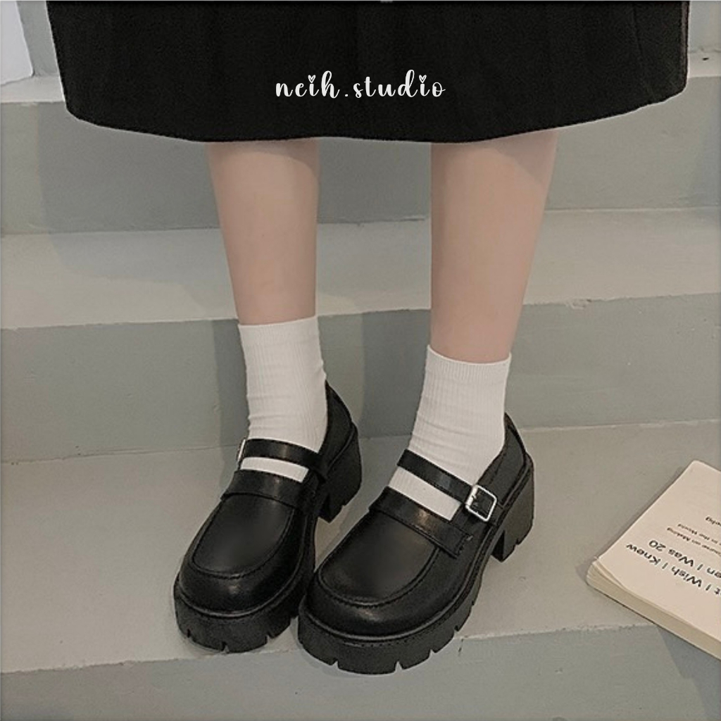 Giày Mary jane nữ sinh đế cao retro phong cách Hàn Quốc ulzzang neih.studio