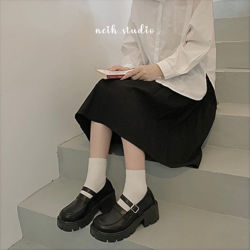 Giày Mary jane nữ sinh đế cao retro phong cách Hàn Quốc ulzzang neih.studio