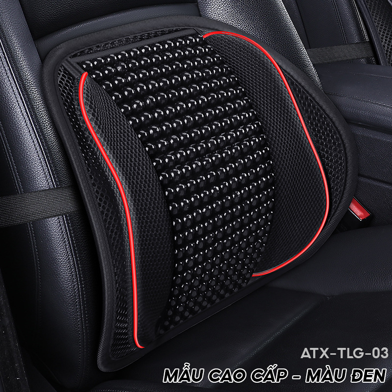 Gối tựa lưng ô tô hạt gỗ AutoX thoáng khí mát mẻ và êm lưng khung thép siêu bền