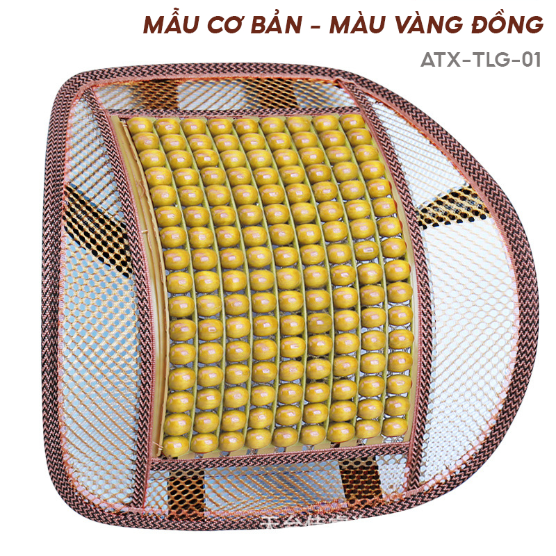 Gối tựa lưng ô tô hạt gỗ AutoX thoáng khí mát mẻ và êm lưng khung thép siêu bền