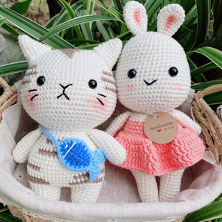 Thú móc len handmade quà tặng cho bé, thú nhồi bông len