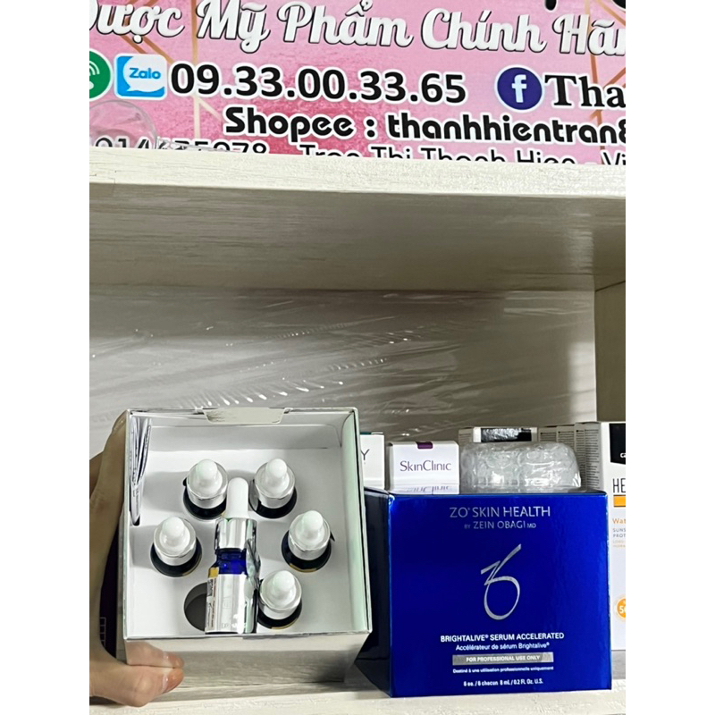Tinh chất dưỡng trắng sáng da siêu tốc ZO Skin Brightalive Serum Accelerated 8ml x 6 lọ