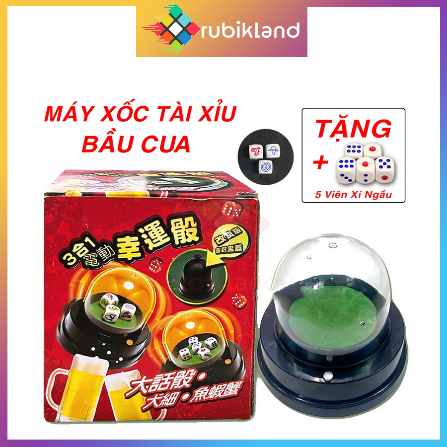 Xóc Bầu Cua Tôm Cá Tải Xỉu Xóc Đĩa Lắc Xí Ngầu Xúc Xắc Tự Động Đồ Chơi Xả Stress Giải Trí Ngày Tết - Little Kobo