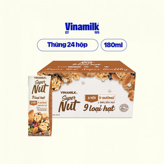 Thùng 24 hộp Sữa 9 loại hạt Vinamilk Super Nut Super Nut - hộp 180ml