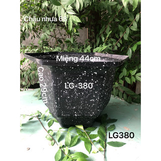 { 5 Cái } Chậu Nhựa Lục Giác 380 Trồng Cây Đá Đen
