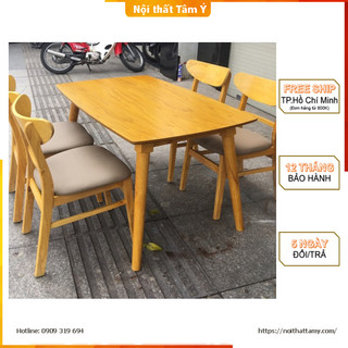 Bộ Bàn ăn Mango 4 ghế ✌FREE SHIP HCM✌ Bộ bàn ăn Cao Cấp Thương hiệu Nội Thất Tâm Ý