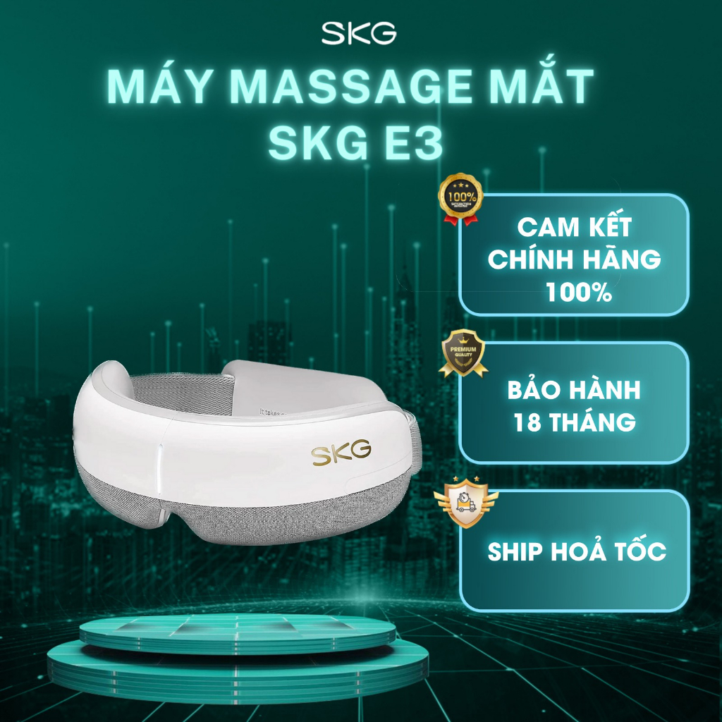 Máy Massage Mắt SKG E3 giúp làm giảm đau mỏi thâm quầng mắt