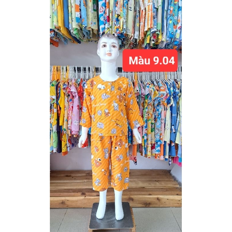 Bộ quần áo tole lanh KIM CƯƠNG tay dài bé trai chất mềm mịn mát