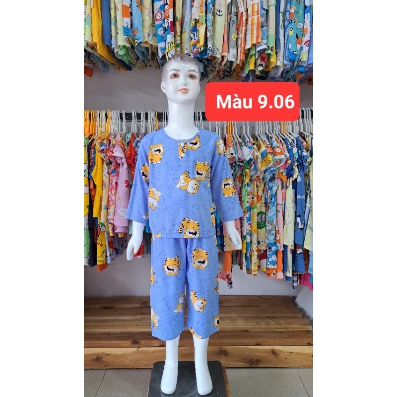 Bộ quần áo tole lanh KIM CƯƠNG tay dài bé trai chất mềm mịn mát