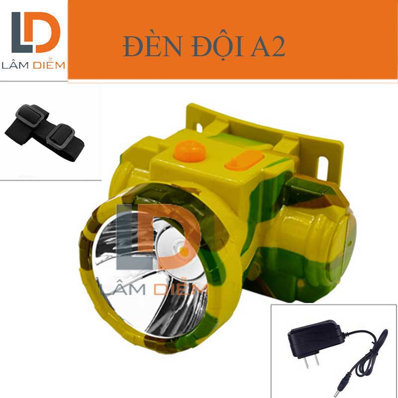 Đèn đội đầu pin sạc led siêu sáng a2