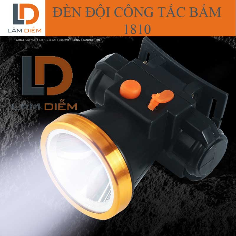 Đèn pin sạc đội đầu chóa 50mm 1810-1812
